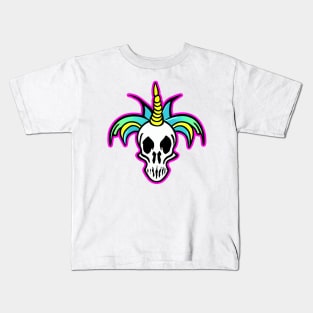 unicorn skull gang Kids T-Shirt